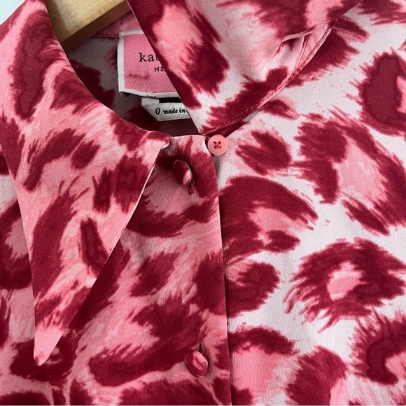 Kate Spade Panthera Leopard Long-Sleeve Mini Shirtdress - Picture 16 of 16